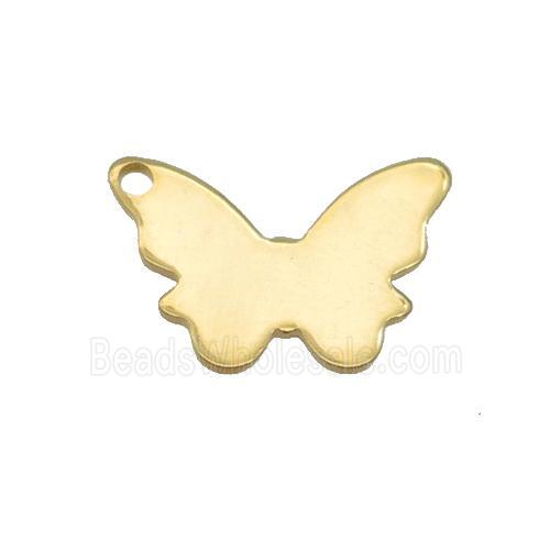 Stainless Steel Butterfly Pendant Gold Plated