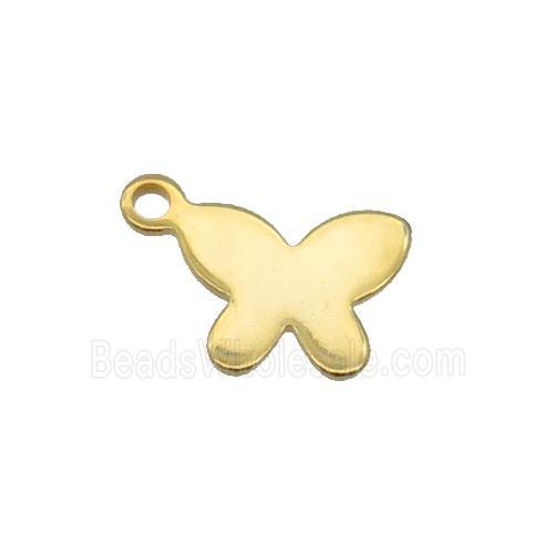Stainless Steel Butterfly Pendant Gold Plated
