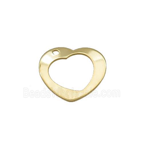 Stainless Steel Heart Pendant Gold Plated