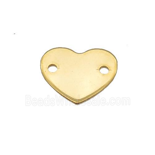 Stainless Steel Heart Connector Gold Plated