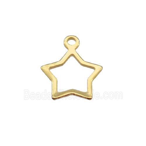 Stainless Steel Star Pendant Gold Plated