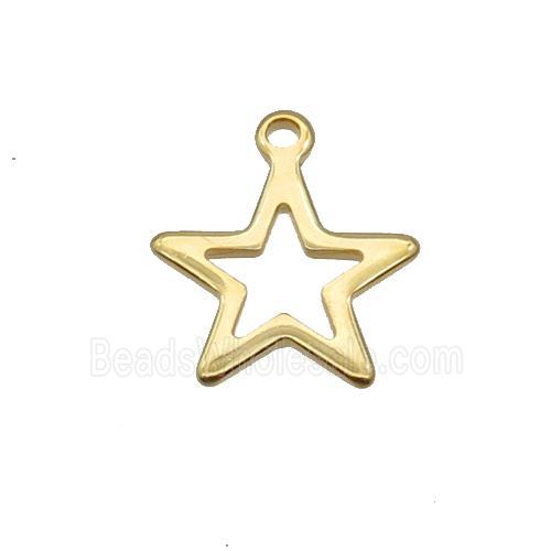 Stainless Steel Star Pendant Gold Plated