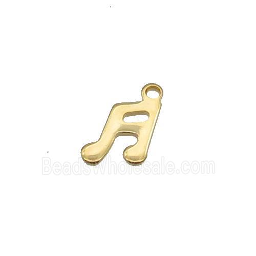Stainless Steel Musicalnote Pendant Gold Plated