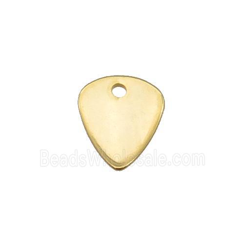 Stainless Steel Teardrop Pendant Gold Plated