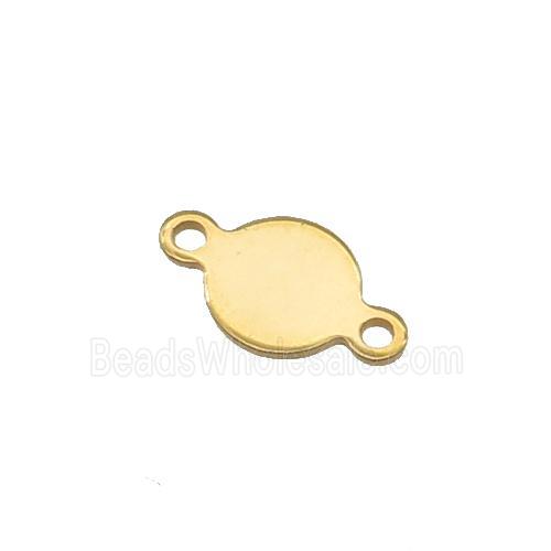 Stainless Steel Circle Connector Gold Plated