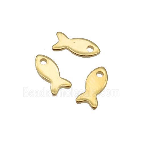 Stainless Steel Fish Pendant Gold Plated