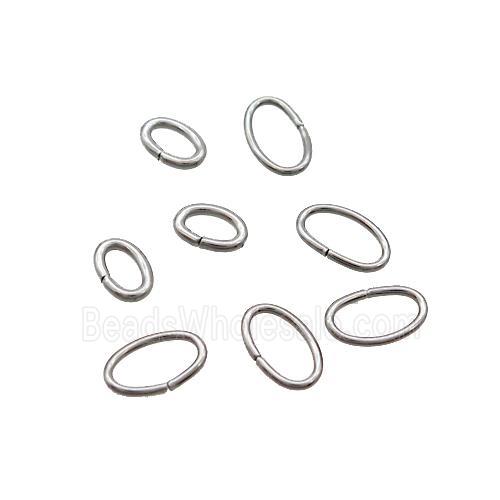 Raw Stainless Steel Oval JumpRing
