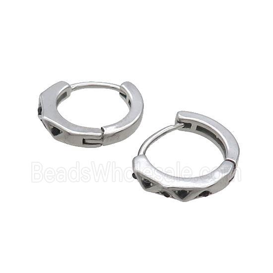 Raw Stainless Steel Hoop Earrings