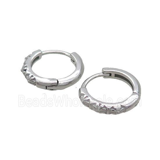 Raw Stainless Steel Hoop Earrings