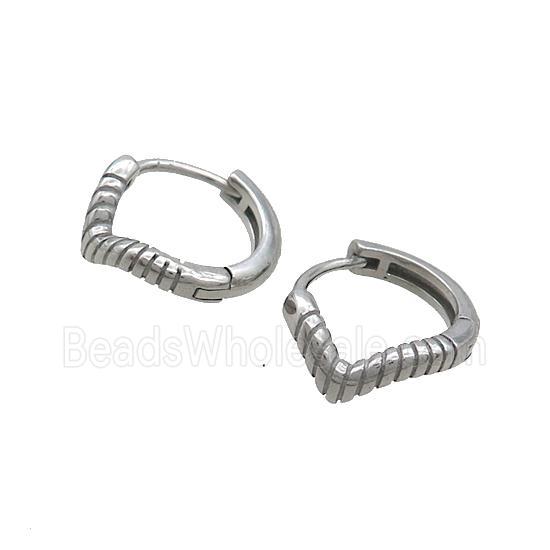 Raw Stainless Steel Hoop Earrings