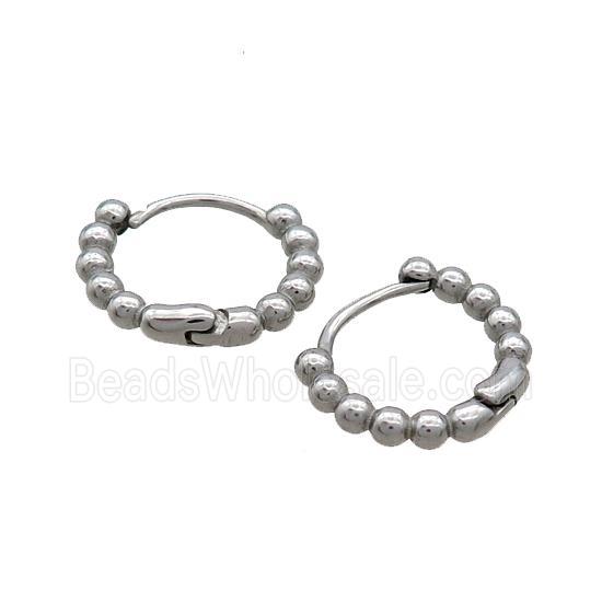 Raw Stainless Steel Hoop Earrings