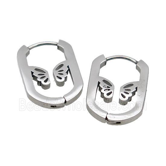 Raw Stainless Steel Latchback Earrings
