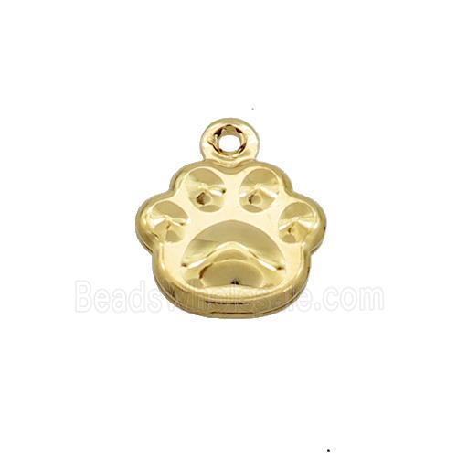 Stainless Steel Paw Pendant Gold Plated