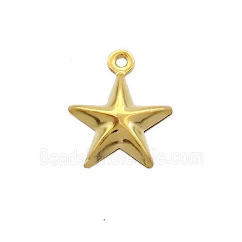 Stainless Steel Star Pendant Gold Plated