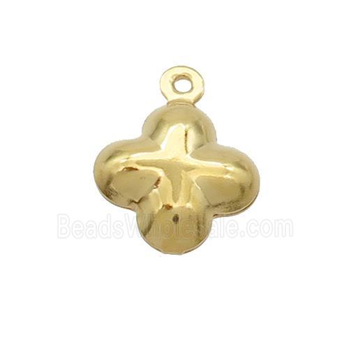 Stainless Steel Flower Pendant Gold Plated