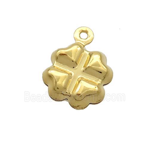 Stainless Steel Clover Pendant Gold Plated