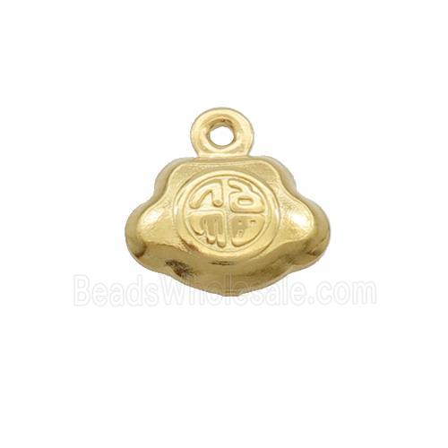 Stainless Steel Charm Pendant Gold Plated