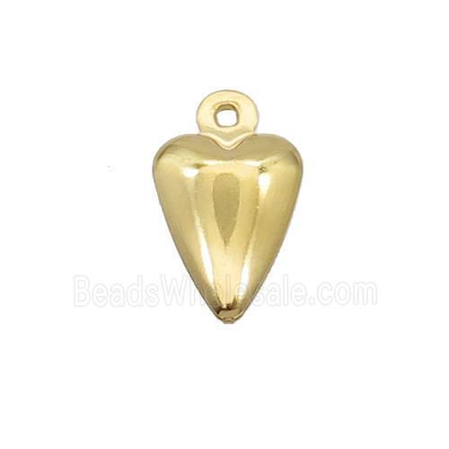 Stainless Steel Heart Pendant Gold Plated