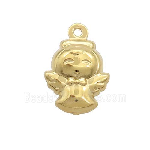 Stainless Steel Angel Pendant Fairy Gold Plated