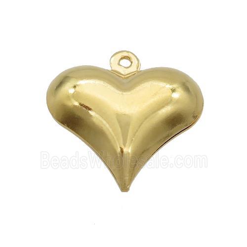 Stainless Steel Heart Pendant Gold Plated
