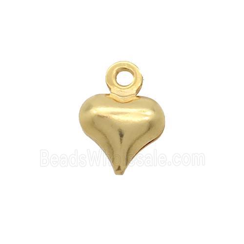 Stainless Steel Heart Pendant Gold Plated