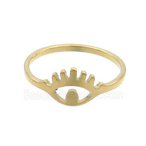 Stainless Steel Rings Eye Gold Plated
