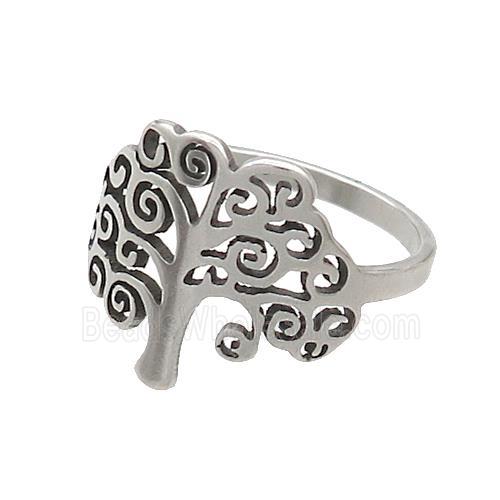 Raw Stainless Steel Rings Tree