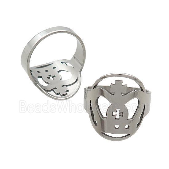 Raw Stainless Steel Rings Crown
