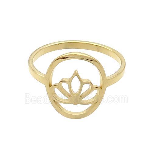 Stainless Steel Crown Rings Gold Plated