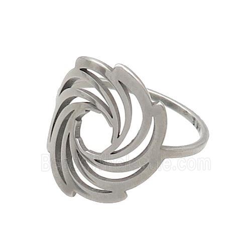 Raw Stainless Steel Rings Hot Wheels Swirl