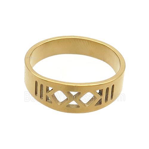 Stainless Steel Rings Gold Plated