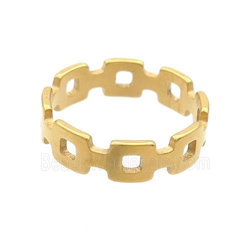 Stainless Steel Rings Gold Plated