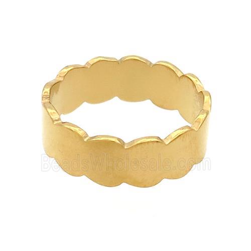 Stainless Steel Rings Gold Plated