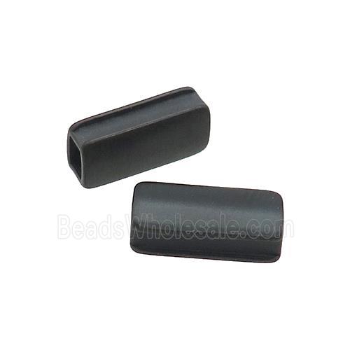 Stainless Steel Tube Beads Black Plated