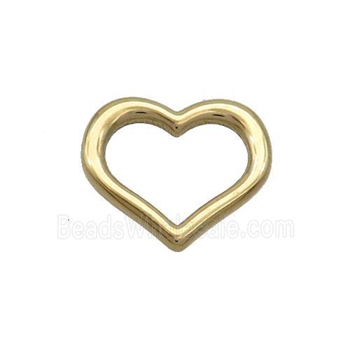 Stainless Steel Heart Pendant Gold Plated