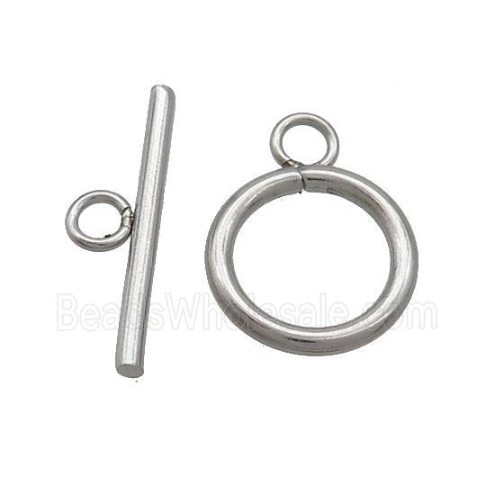 Raw Stainless Steel Toggle Clasp