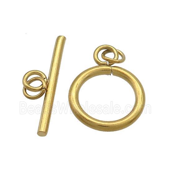 Stainless Steel Toggle Clasp Gold Plated