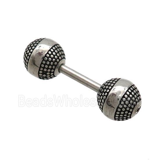 Stainless Steel Charms Anique Silver