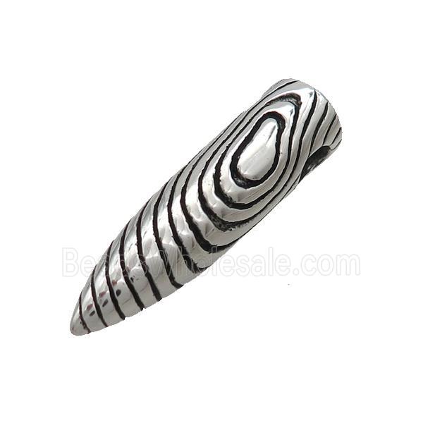 Stainless Steel Bulle Pendant Antique Silver