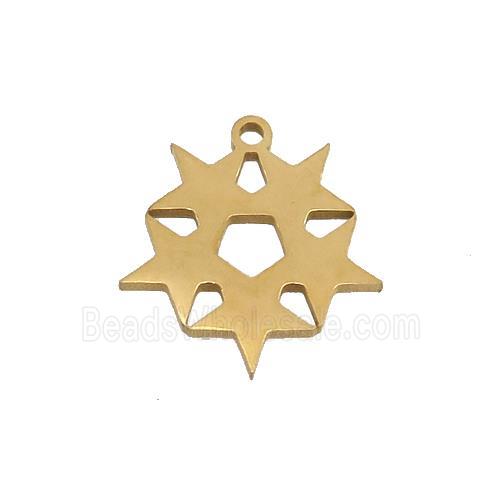 Stainless Steel Star Link Pendant Gold Plated