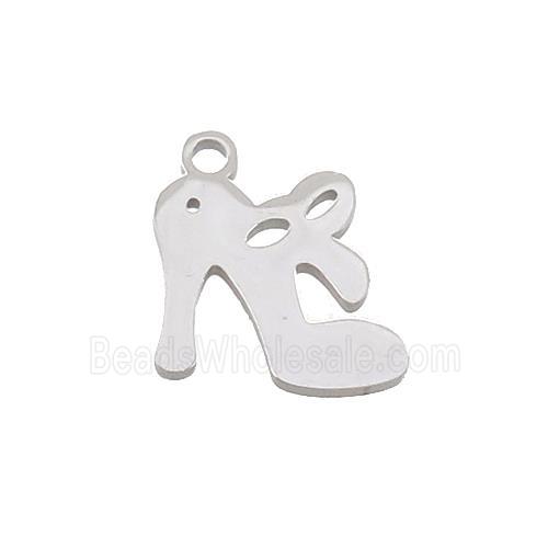 Raw Stainless Steel High-Heel Shoes Charms Pendant