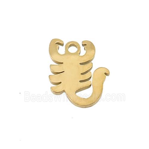 Stainless Steel Scorpion Charms Pendant Gold Plated