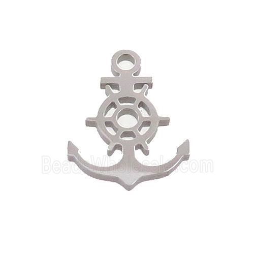 Raw Stainless Steel Anchor Charms Pendant