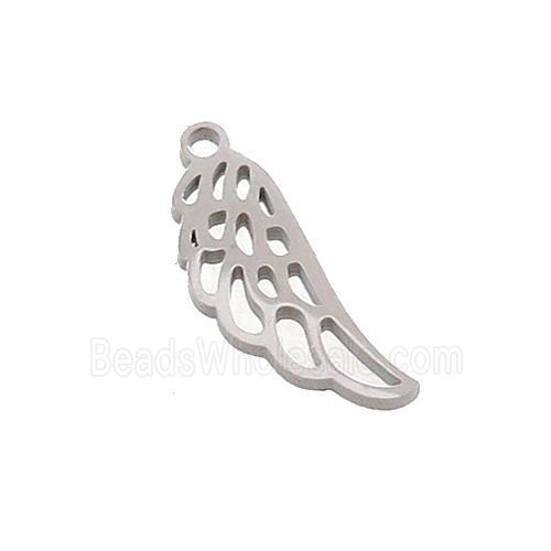 Raw Stainless Steel Angel Wings Charms Pendant