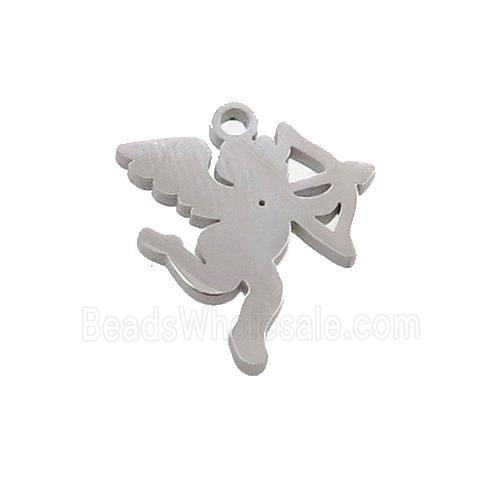 Raw Stainless Steel Cupid Charms Pendant