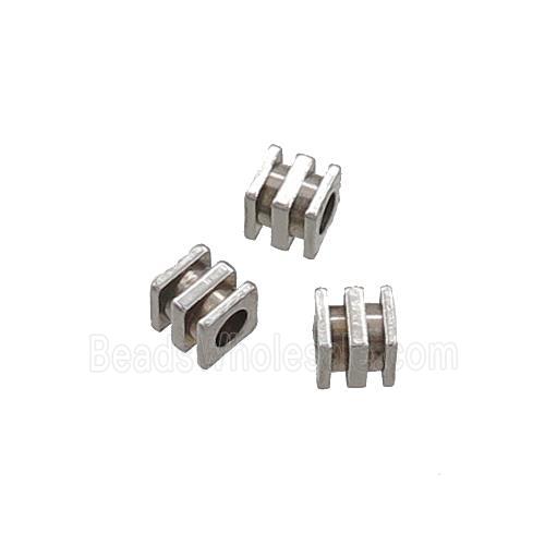 Raw Stainless Steel Square Spacer Beads