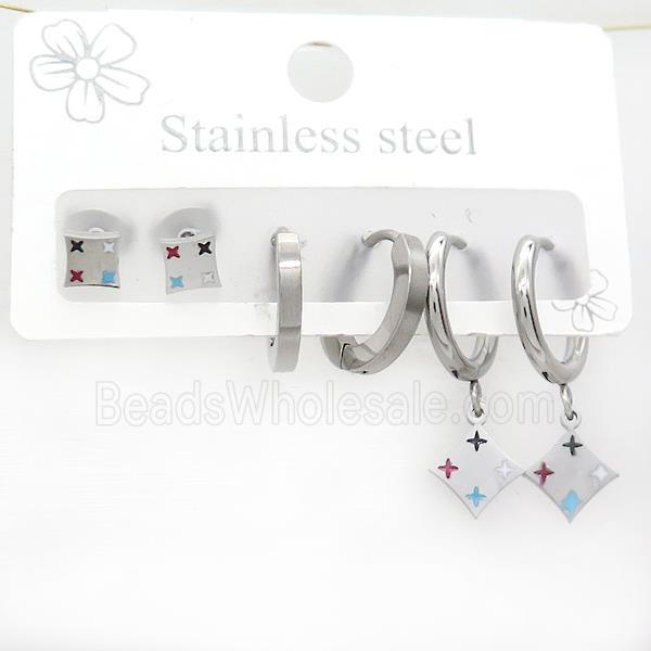 Raw Stainless Steel Earrings Northstar