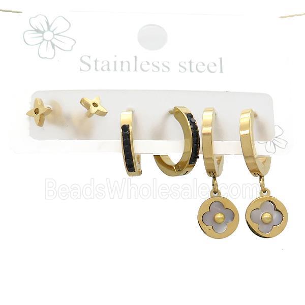 Stainless Steel Earrings Gold Plated