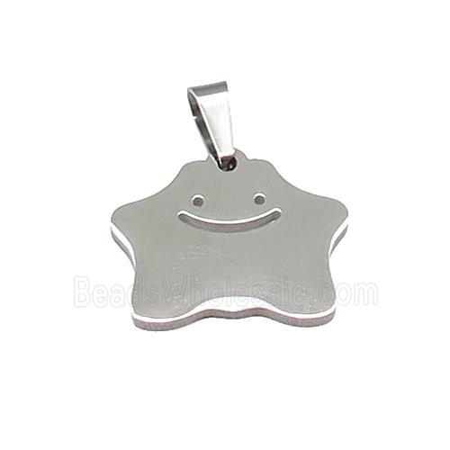 Raw Stainless Steel Pendant Halloween Ghost