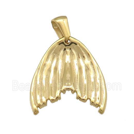 Stainless Steel Angel Wings Pendant Gold Plated